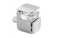 ПОЛКОДЕРЖАТЕЛЬ ДЛЯ СТЕКЛЯННЫХ ПОЛОК E410 КРЕПЛЕНИЕ ПОД ПРЕСС, СТЕКЛО 4-10ММ, ХРОМ