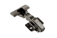 Петля накладная GTV SILENTO PRO с доводчиком, RDP H=0, 3D, полибэг, без евровинта, черная