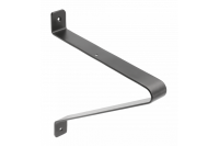 Полкодержатель декоративный для деревянных полок GALA, 25x22см, чёрный матовый