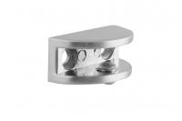 Полкодержатель для стеклянных полок 5-8мм, полукруг, J63, хром