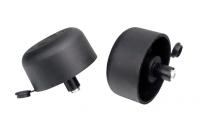 Опора мебельная декоративная, WPJA-22, подпятник большой, D-50мм, H-36мм, пластик/сталь, черный, шт