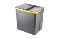 Ведро для мусора AxiSpace Graphene 15л - 10 кпл., пластик, антрацит