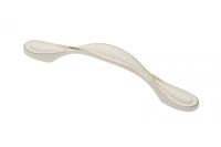 Ручка мебельная ROYAL5 C=96 мм, белый/золото