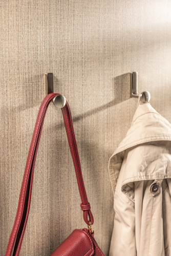 Крючок мебельный одинарный ARCO, ZnAl, шлифованный металл