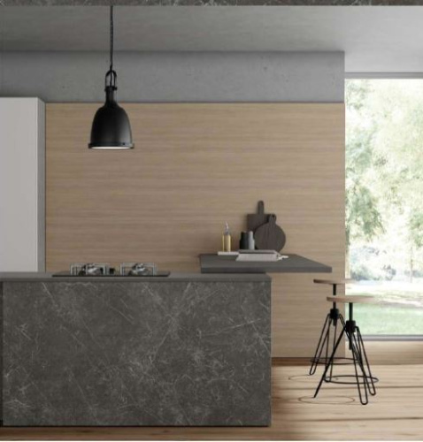 Столешница из компакт-плиты (HPL) ARCOBALENO Обсидиан (структура супермат) 3115