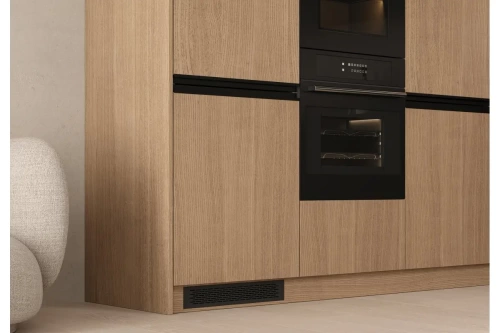 Решетка вентиляционная врезная, 480х80мм, чёрная