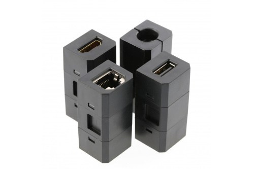 GTV УДЛИНИТЕЛЬ ВРЕЗНОЙ КРУГЛЫЙ CHARG, 1XSCHUKO, USB A + C, обмен USB-A, HDMI, RJ45,  1,5 м, черн.
