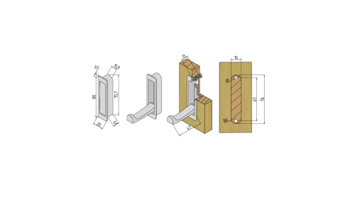 Крючок мебельный FANTOM, черный						