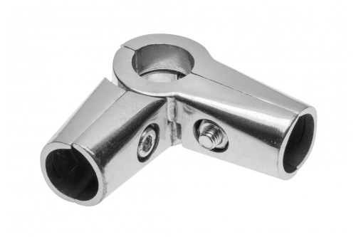 Муфта соединительная тип S угловая, для 3х ТРУБ-D25, хром, Компл