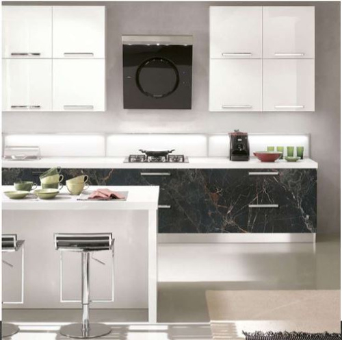 Столешница из компакт-плиты (HPL) ARCOBALENO Мрамор Марквина черный (структура супермат) 3029