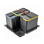 Поддон для вёдер AxiSpace в базу 600 мм, 1x15 л, 3x7 л
