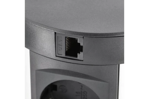 GTV УДЛИНИТЕЛЬ COMFORT PLUS 120ММ, 4X ГН. SCHUKO, 2XUSB. 2XRJ45, 5ВТ, ИНД. ЗАРЯДКА, 1.5, ЧЕРНЫЙ, шт