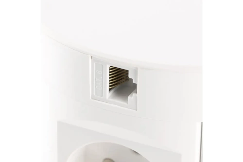 GTV УДЛИНИТЕЛЬ COMFORT PLUS 120ММ, 4Х ГНЕЗ SСHUKO, 2XUSB. 2XRJ45, ИНД. ЗАРЯДКА 5W, БЕЛЫЙ, шт