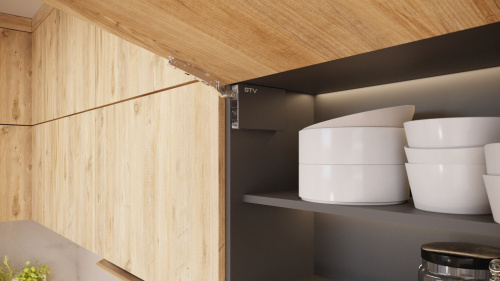 Подъемнк GTV HORIZON, высота фасада 300-650 mm, вес 2,8-7 kg, усилие 1100-2250. цвет antracyt, Компл