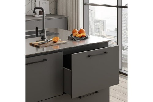 Ручка мебельная UZ 819 C=192 мм, чёрный