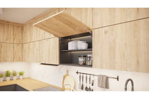 Подъемник GTV HORIZON, P2O, высота фасада 250-450 мм, вес 2-5 кг, сила 500-1350, антрацит