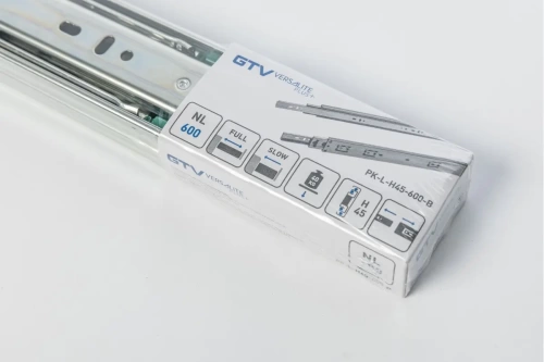 Направляющая шариковая GTV h=45 L-350мм, 40кг, с доводчиком Versalite Plus+