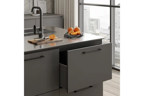 Ручка мебельная UZ 819 C=160 мм, чёрный