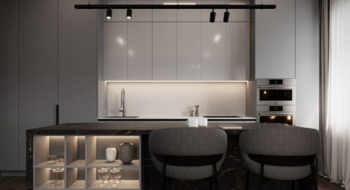 МДФ PerfectSense SMART Тёплый серый глянец R004/R009 GS/ST7