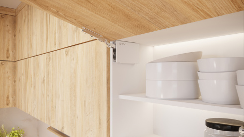 Подъемник GTV HORIZON, высота фасада 250-450 mm, вес 2-5 kg, усилие 500-1350. цвет белый, Компл