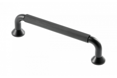 GTV РУЧКА МЕБЕЛЬНАЯ STRUCTURE C=128MM, ЦВЕТ ЧЁРНЫЙ МАТОВЫЙ, шт