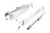 Ящик GTV AXIS PRO H=84, L=500 мм, с доводчиком, стеклянными боковинами, белый
