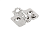 Планка GTV для петли SilentoPro, H=0, clip-on, муфта 3D