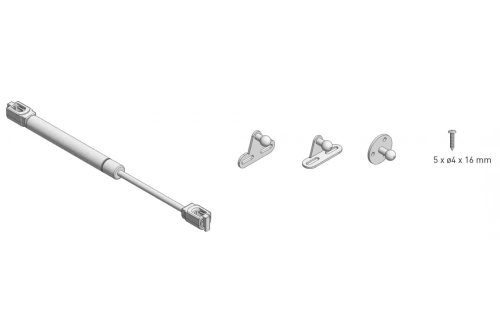 Газлифт мебельный GTV 120N, серый