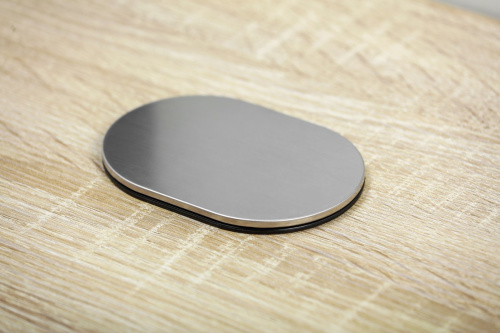 GTV УДЛИНИТЕЛЬ ДЛЯ ОФИСА SLIDE 60MM, 1X РОЗЕТКА SCHUKO, 1XUSB 2,4A, INOX, КАБЕЛЬ 1,9M, ИНОКС
