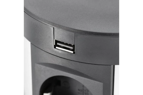 GTV УДЛИНИТЕЛЬ COMFORT PLUS 120ММ, 4X ГН. SCHUKO, 2XUSB. 2XRJ45, 5ВТ, ИНД. ЗАРЯДКА, 1.5, ЧЕРНЫЙ, шт