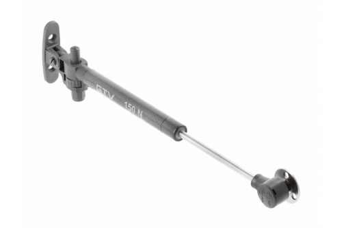 Газлифт мебельный GTV, с амортизатором 150N, антрацит